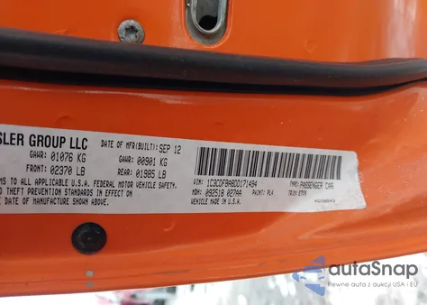 2013 Dodge Dart Sxt z USA, uszkodzony, nr VIN 1C3CDFBA8DD171494